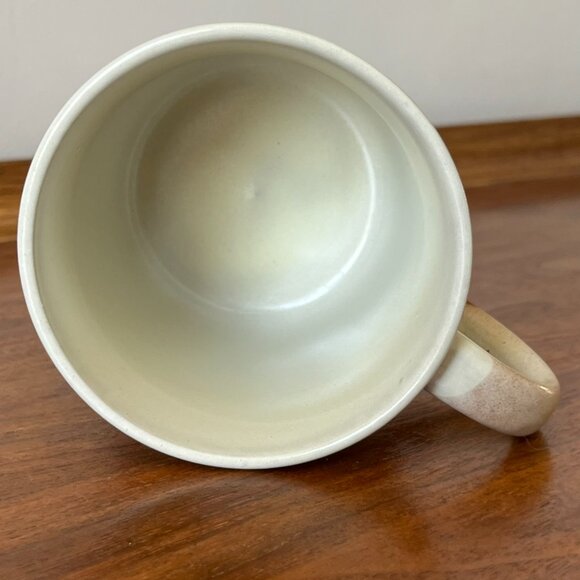 Vintage Stoneware Wheat Mug Brown Beige Coffee Cup - Picture 8 of 10